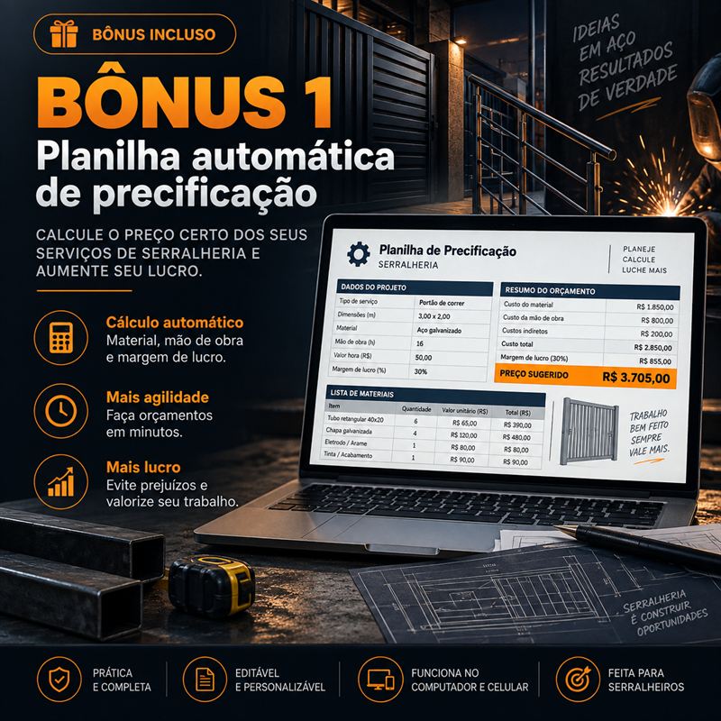 Bônus 1 — Planilha automática de precificação