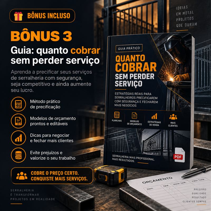 Bônus 3 — Guia: quanto cobrar sem perder serviço