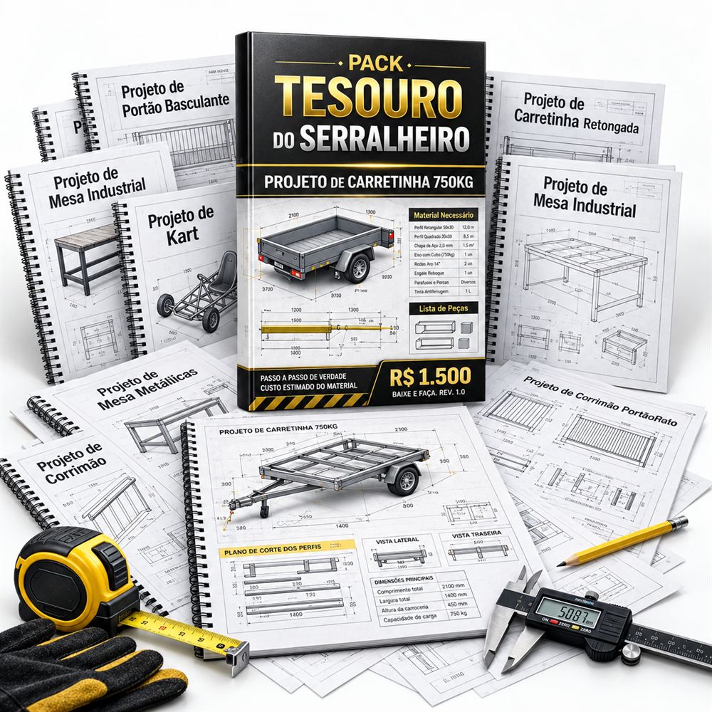 Pack Tesouro do Serralheiro - Projetos prontos